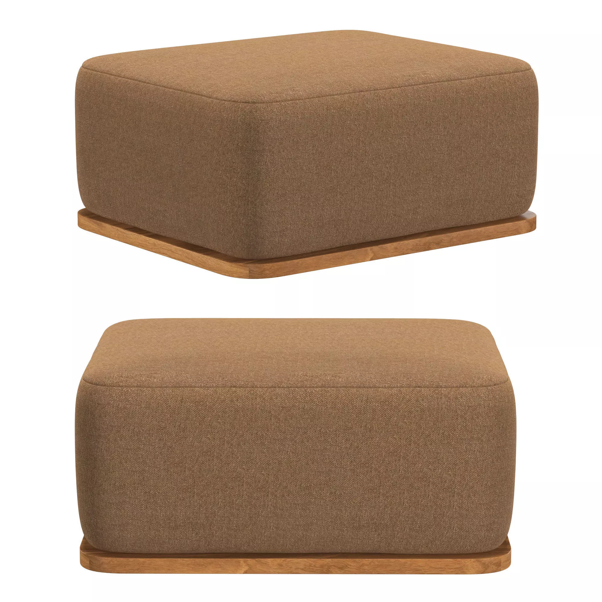 SANTIAGO TEAK OTTOMAN 3D model