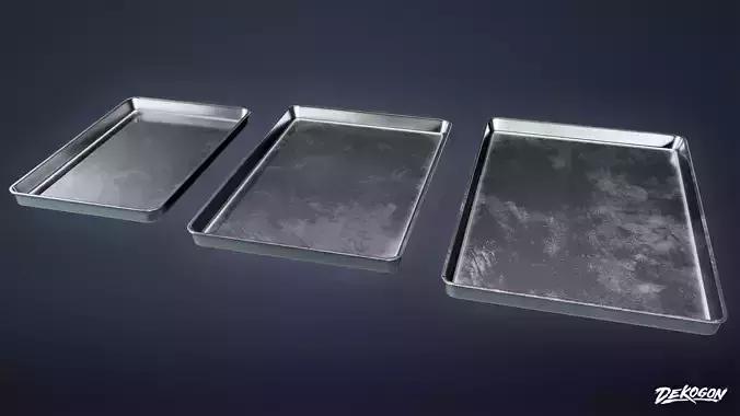 HIGH SCHOOL CLASSROOM - Cooking Pan Set 01 - LOW POLY