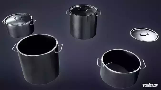 HIGH SCHOOL CLASSROOM - Cooking Pot 01 - LOW POLY