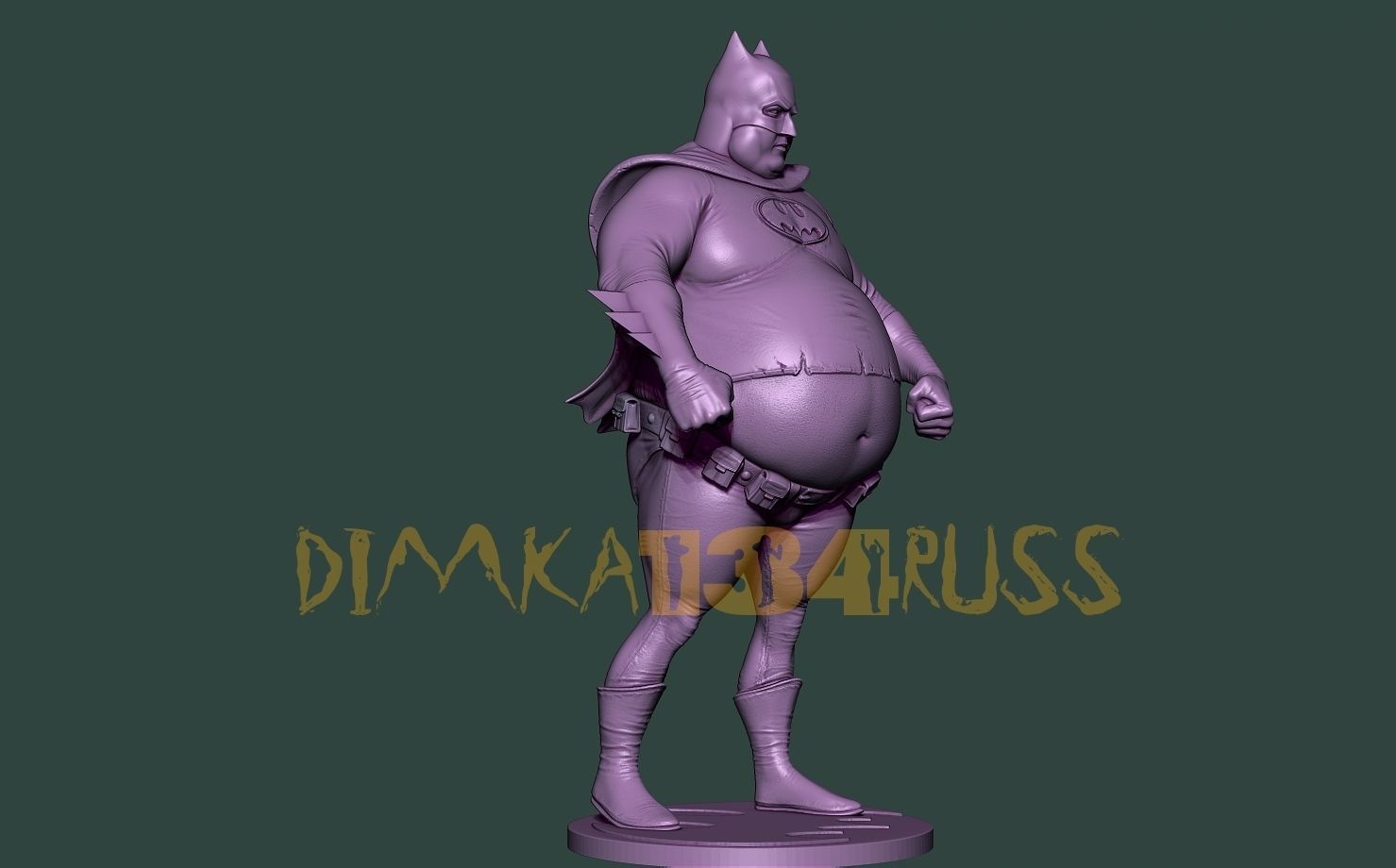 Batman fat 3D print model_12