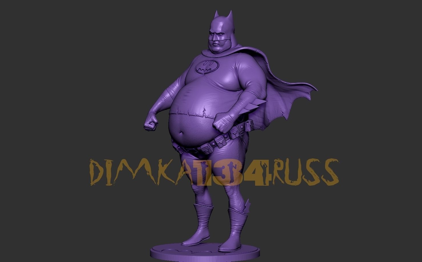 Batman fat 3D print model_6