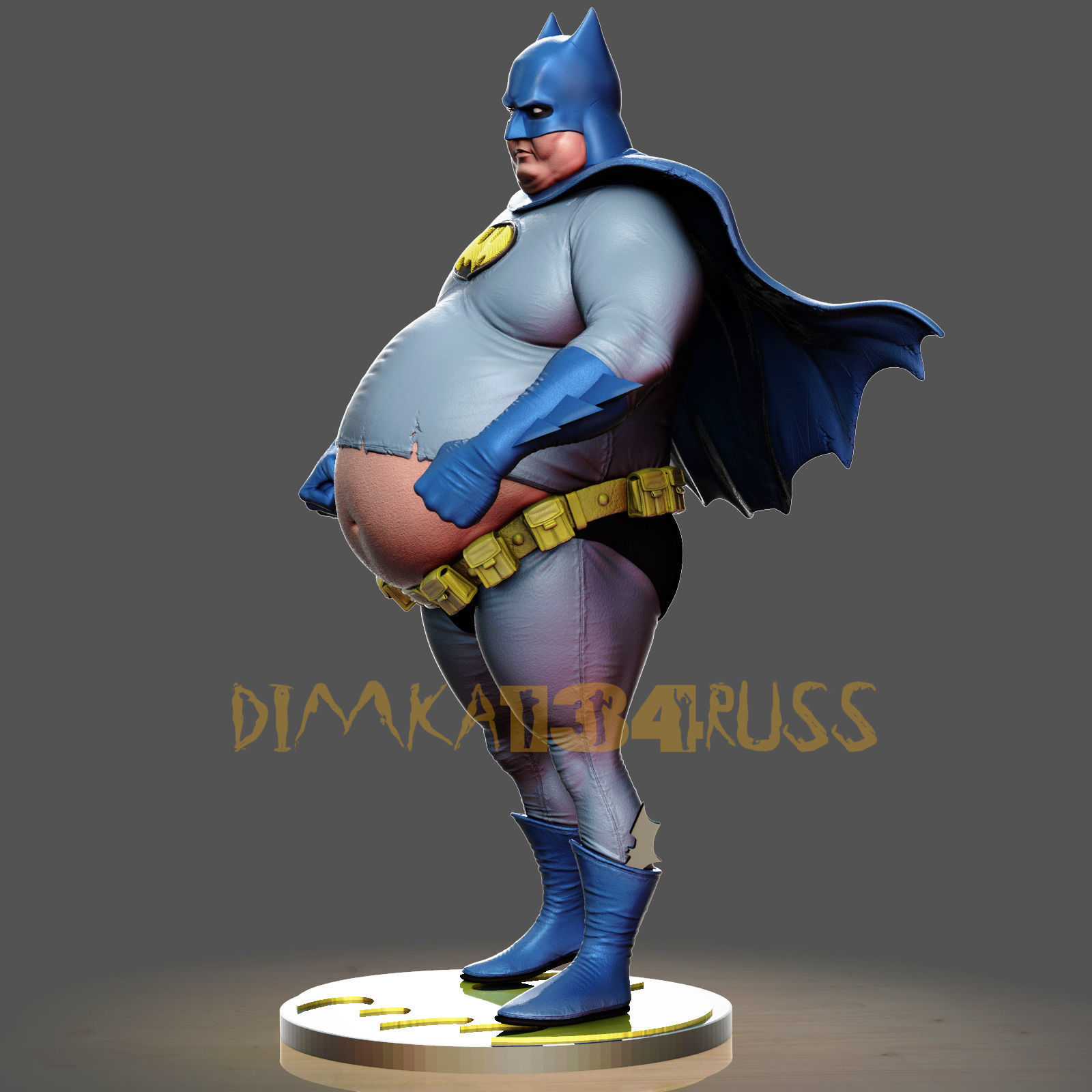Batman fat 3D print model_10