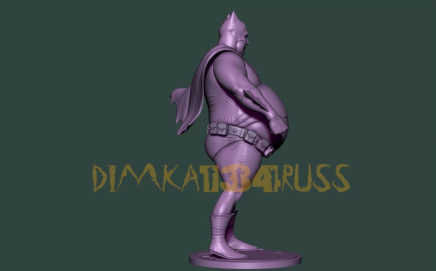Batman fat 3D print model_11