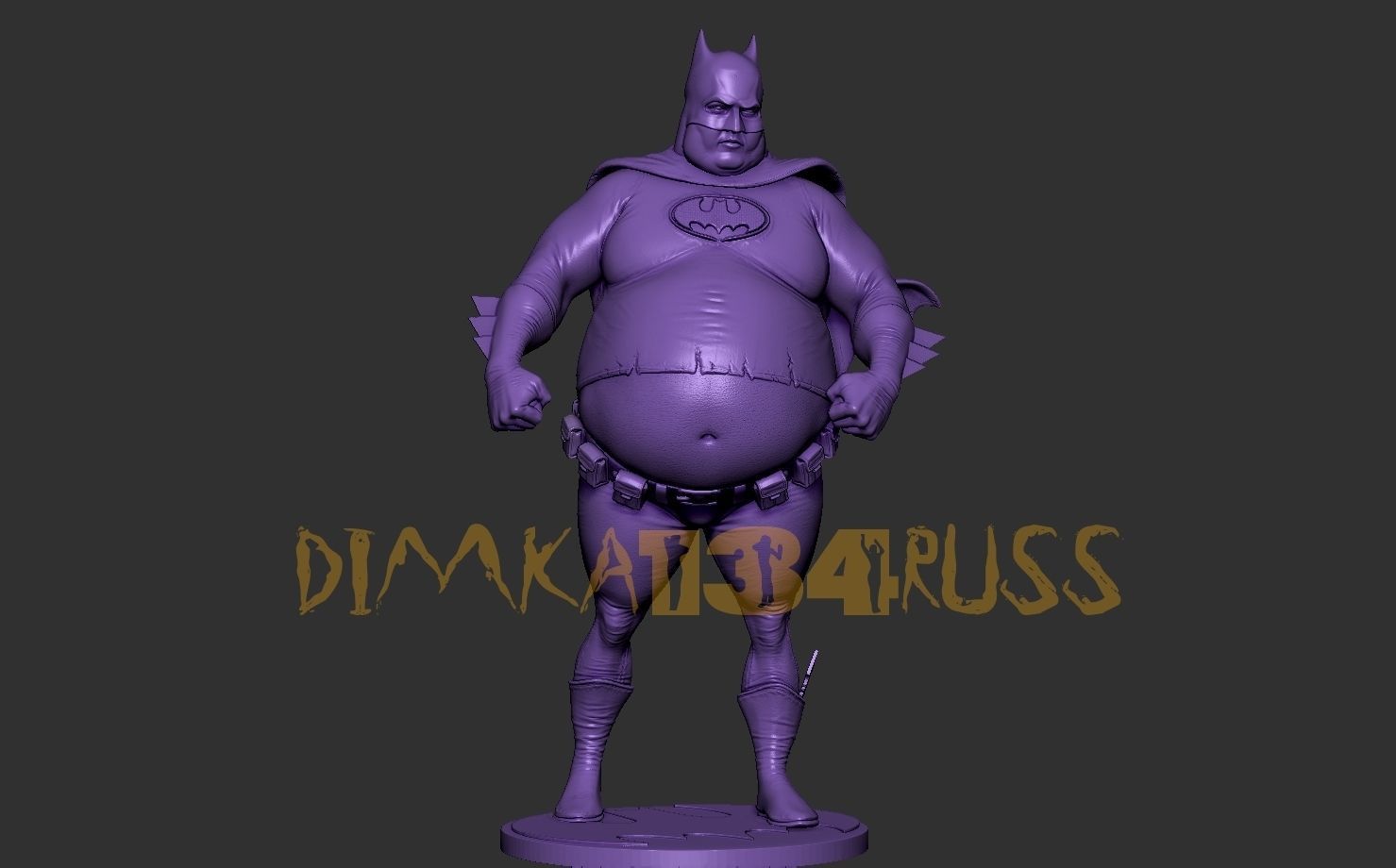 Batman fat 3D print model_13