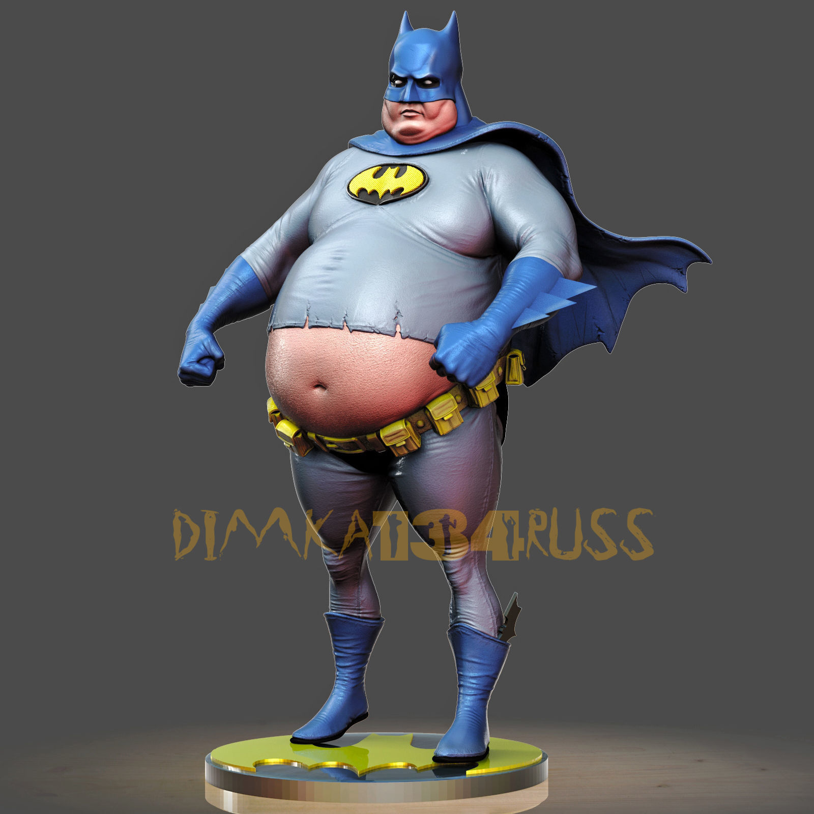 Batman fat 3D print model_1