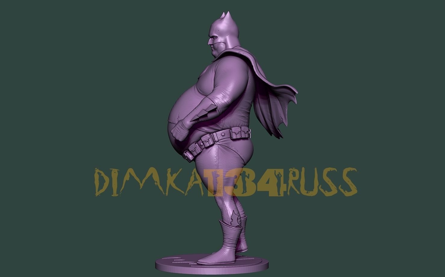 Batman fat 3D print model_7