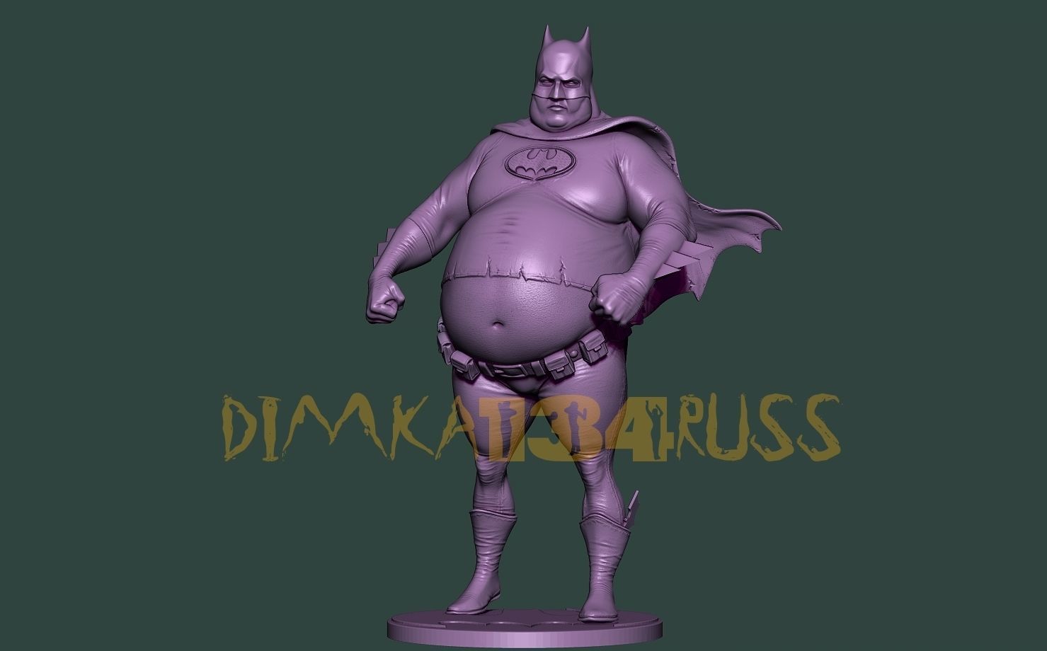 Batman fat 3D print model_3