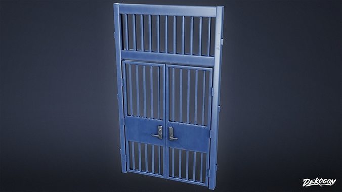 HIGH SCHOOL CLASSROOM - Exterior Gate 01 - LOW POLY Low-poly 3D model 6
