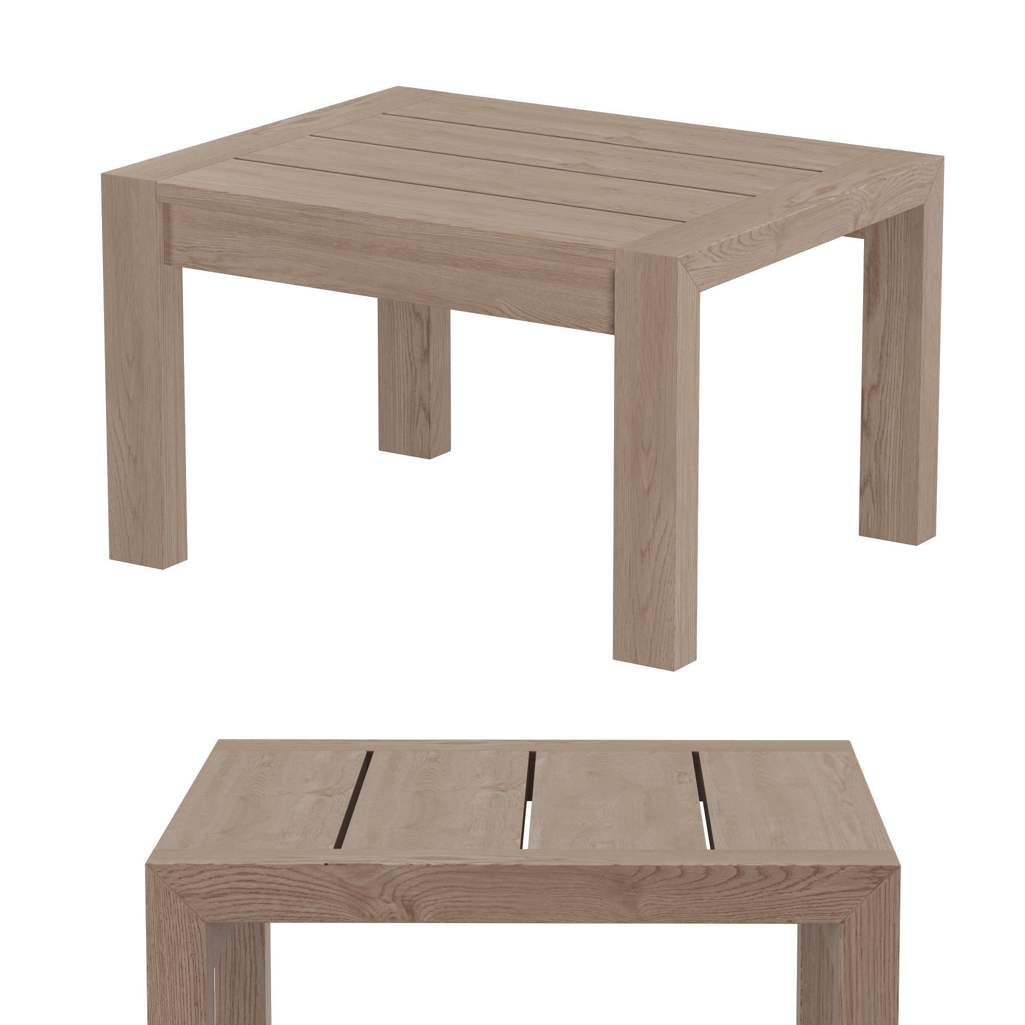 AEGEAN TEAK SQUARE SIDE TABLE 3D model