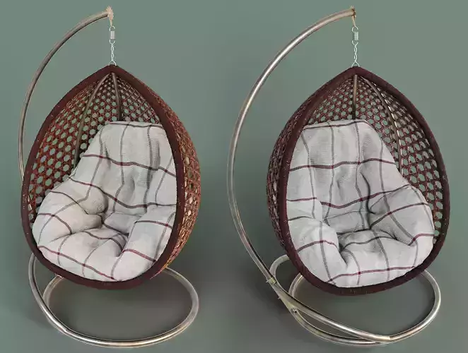 Cocoon hanging chair Low-poly 3D model