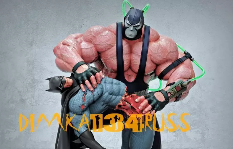 bane vs batman 3D print model