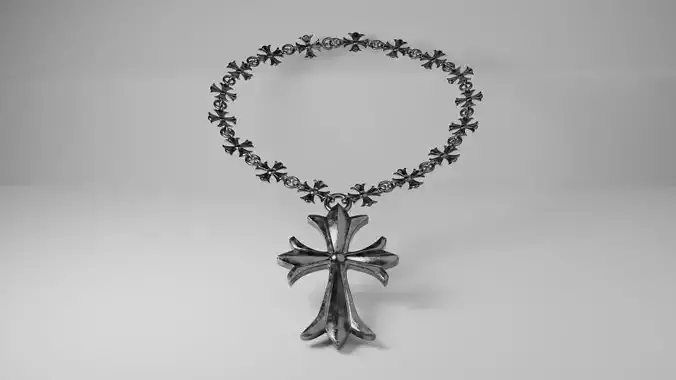 Chrome Hearts Necklace  3D model Chrome Hearts Necklace  3D model