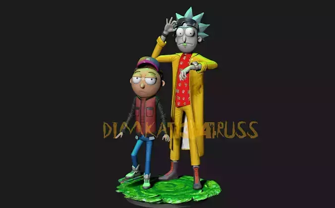 Rick and Morty stl 3D print model