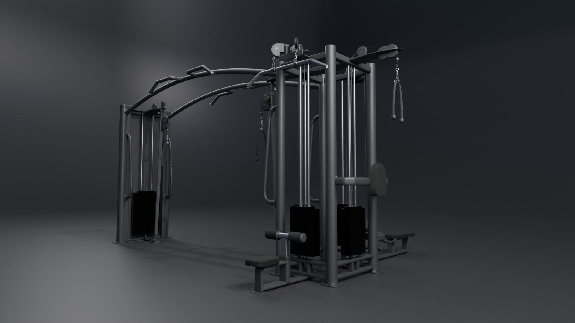 Fully MultiFunctional Fitness Machine 3D model_1