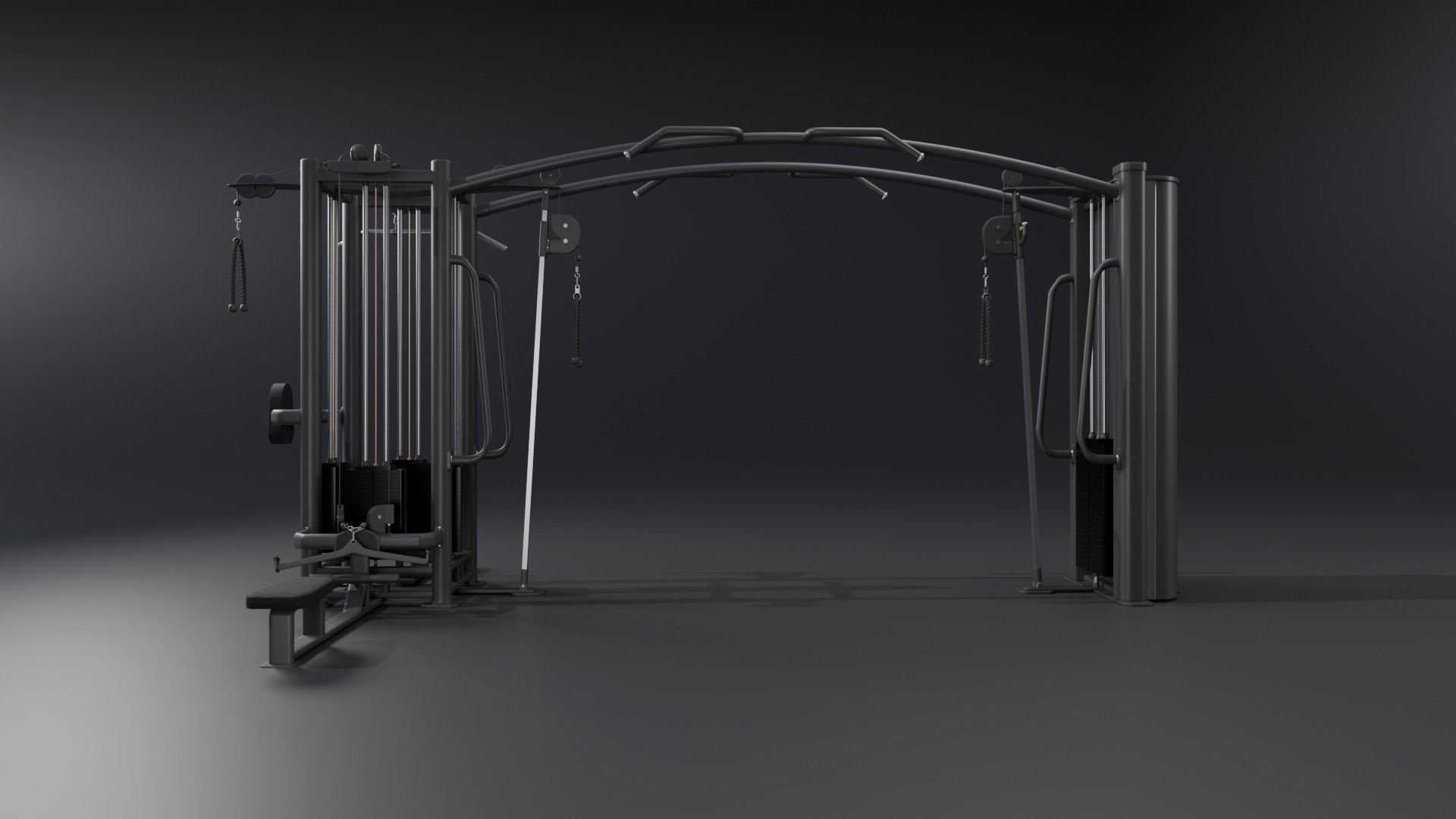 Fully MultiFunctional Fitness Machine 3D model_0