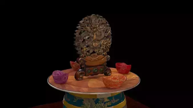 Chinese wood carved pattern 