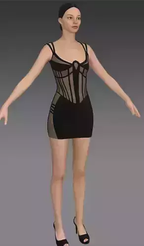 Corset dress little black