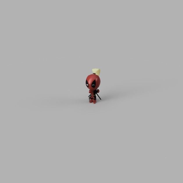 Marvel Comics Mini Lady Deadpool Wanda Wilson 3D model_2