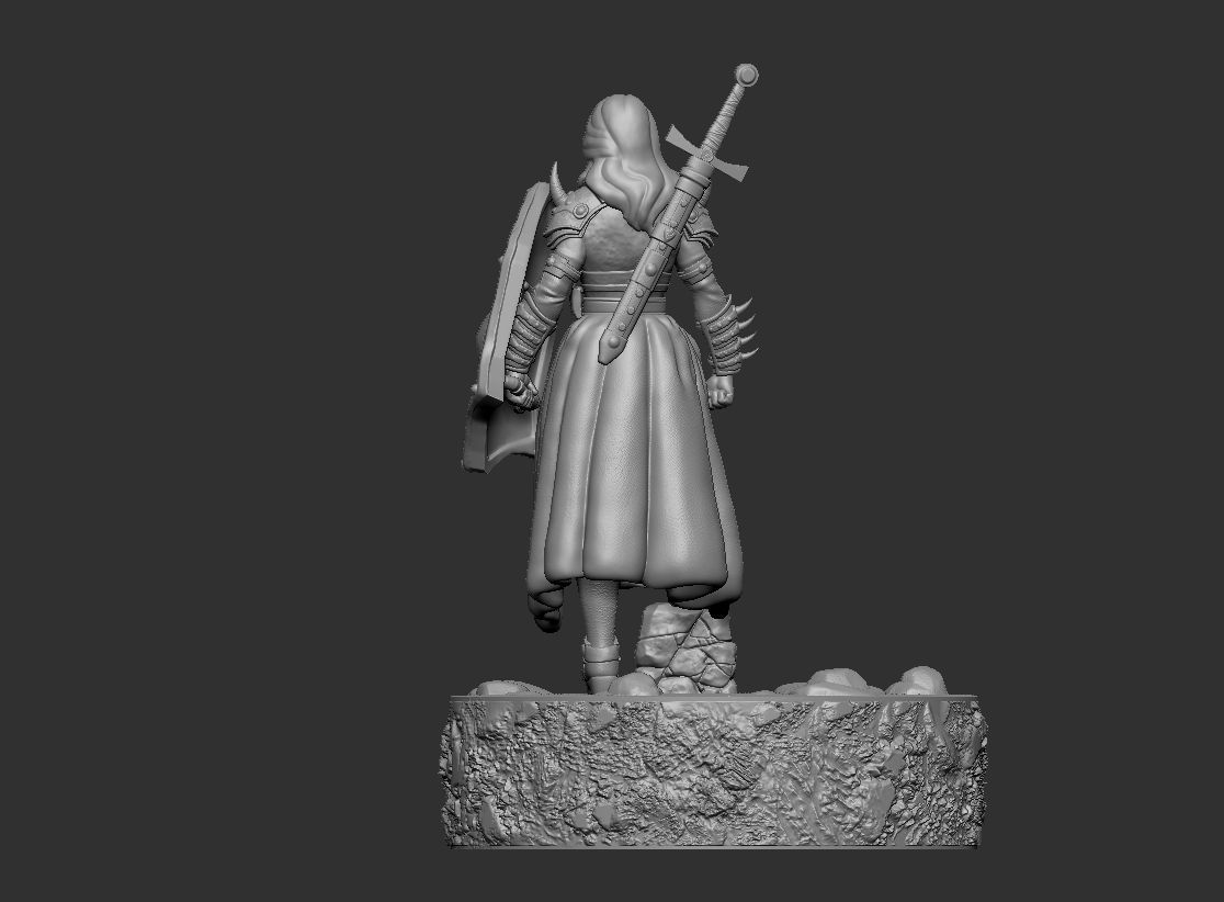 Female Warrior 3D print model_1