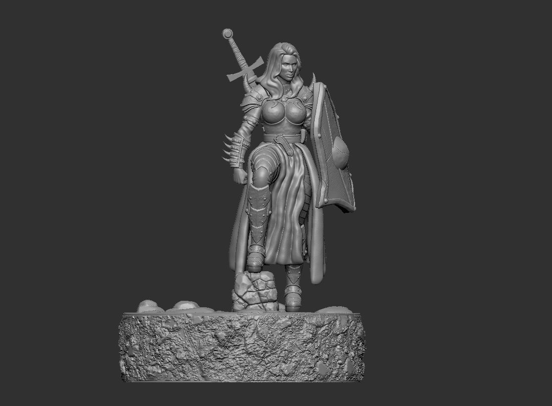Female Warrior 3D print model_2
