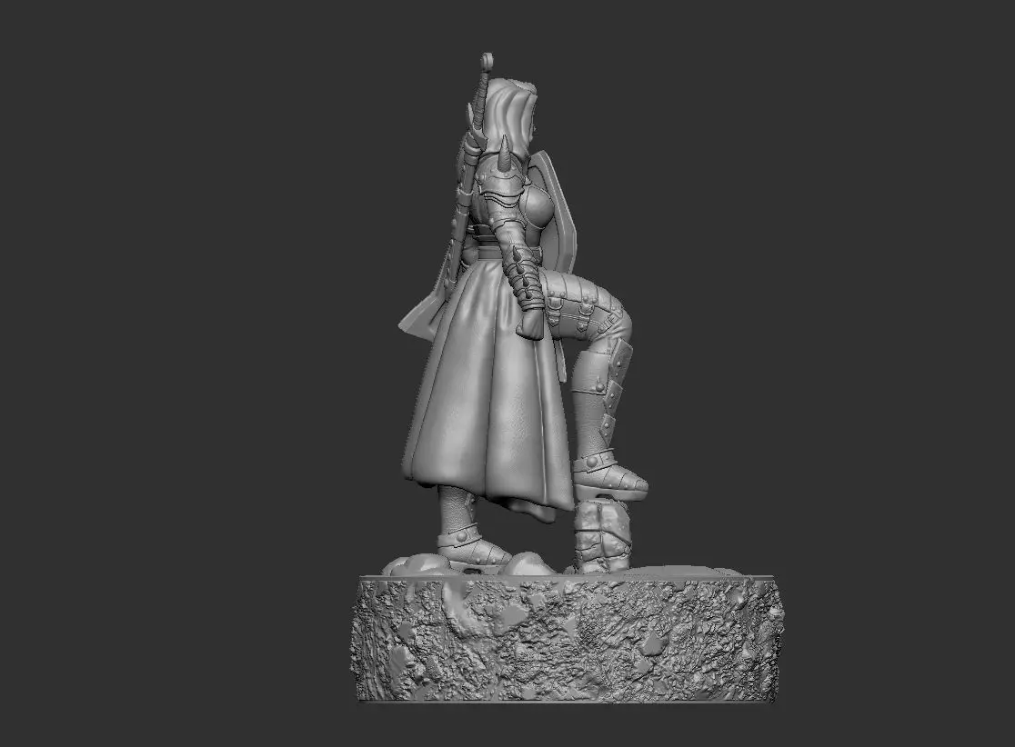 Female Warrior 75mm 3D print model