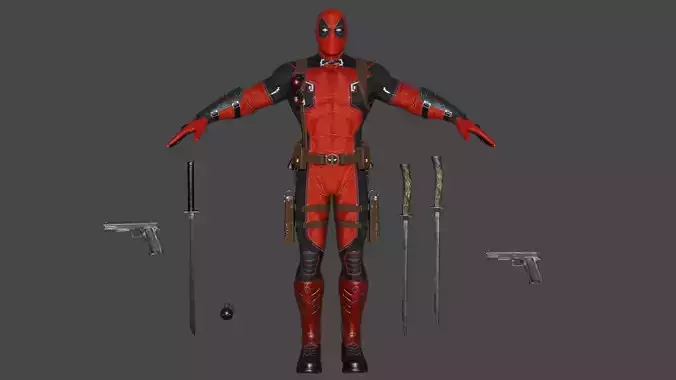 Deadpool 3D model