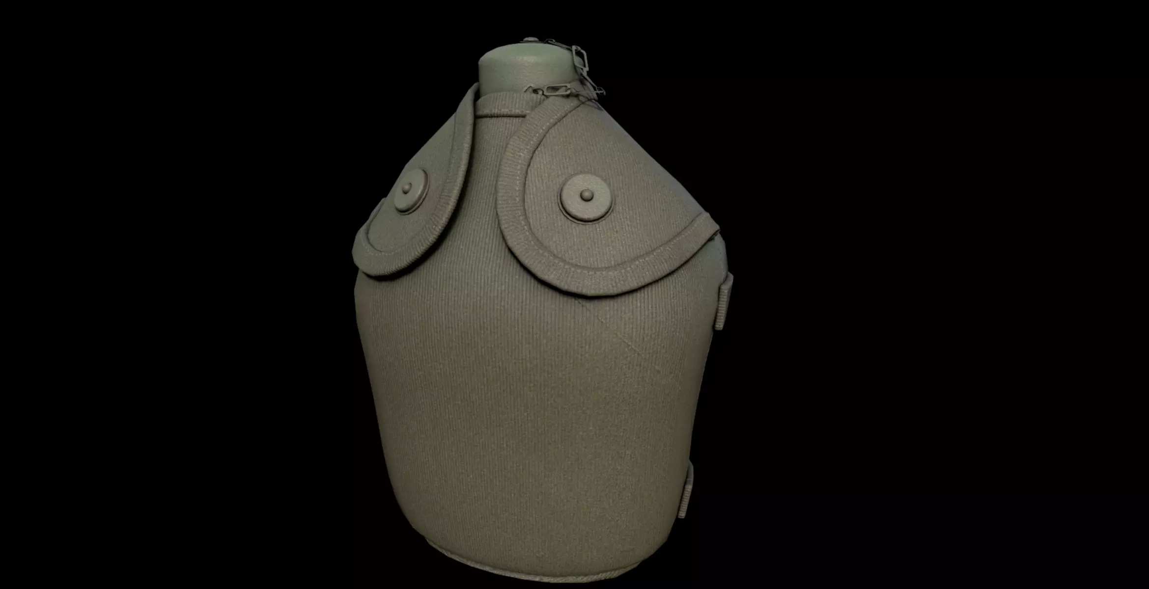 Army Water Bottle 3D model_0