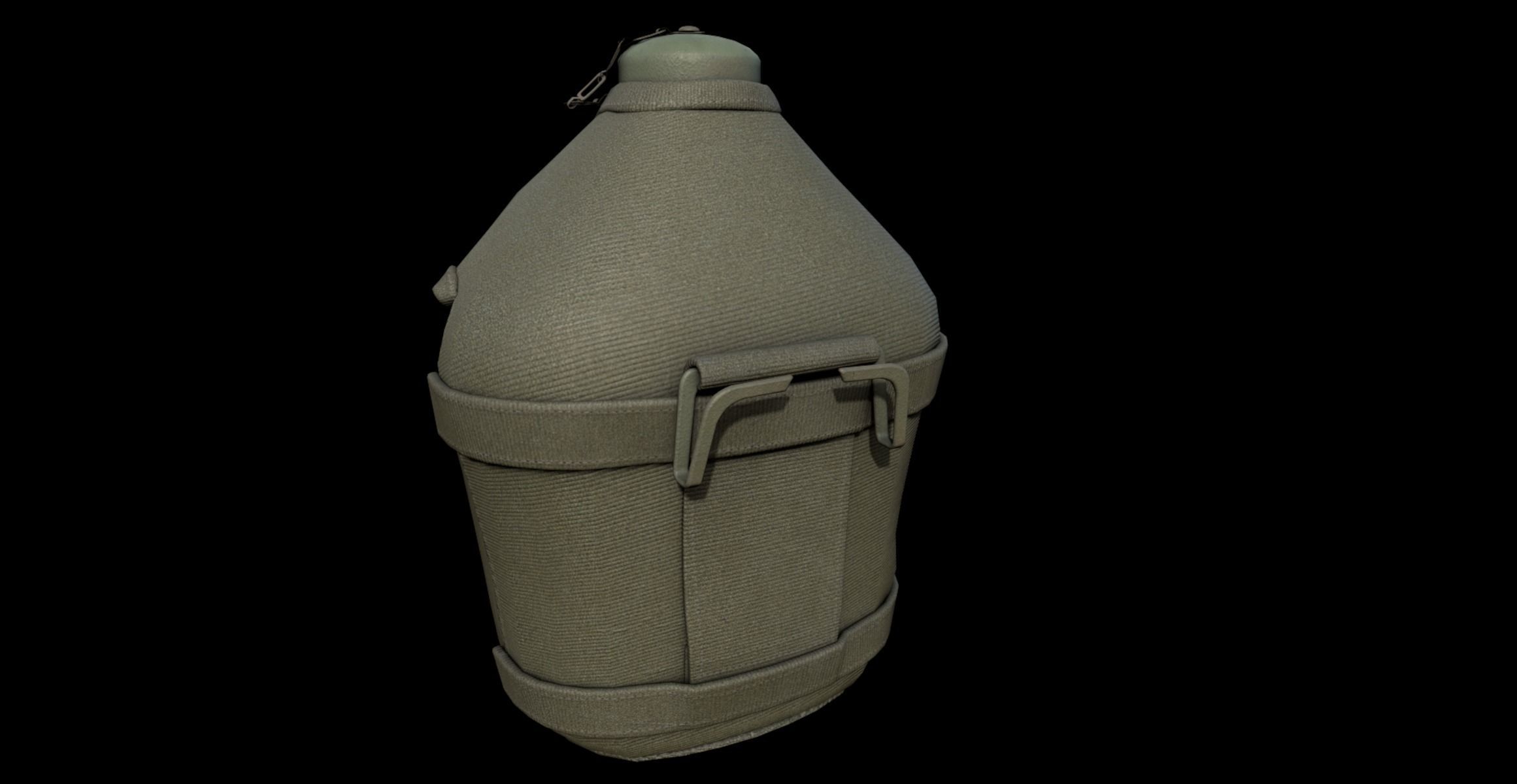 Army Water Bottle 3D model_1