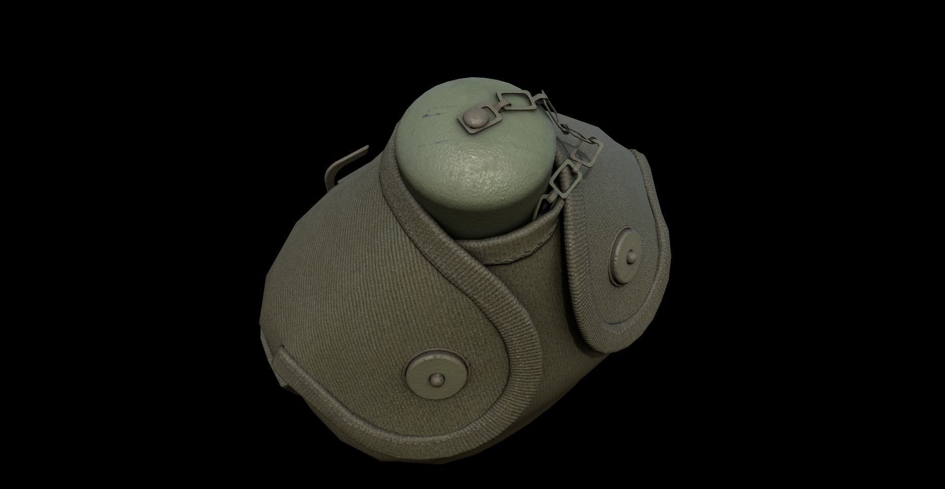 Army Water Bottle 3D model_4