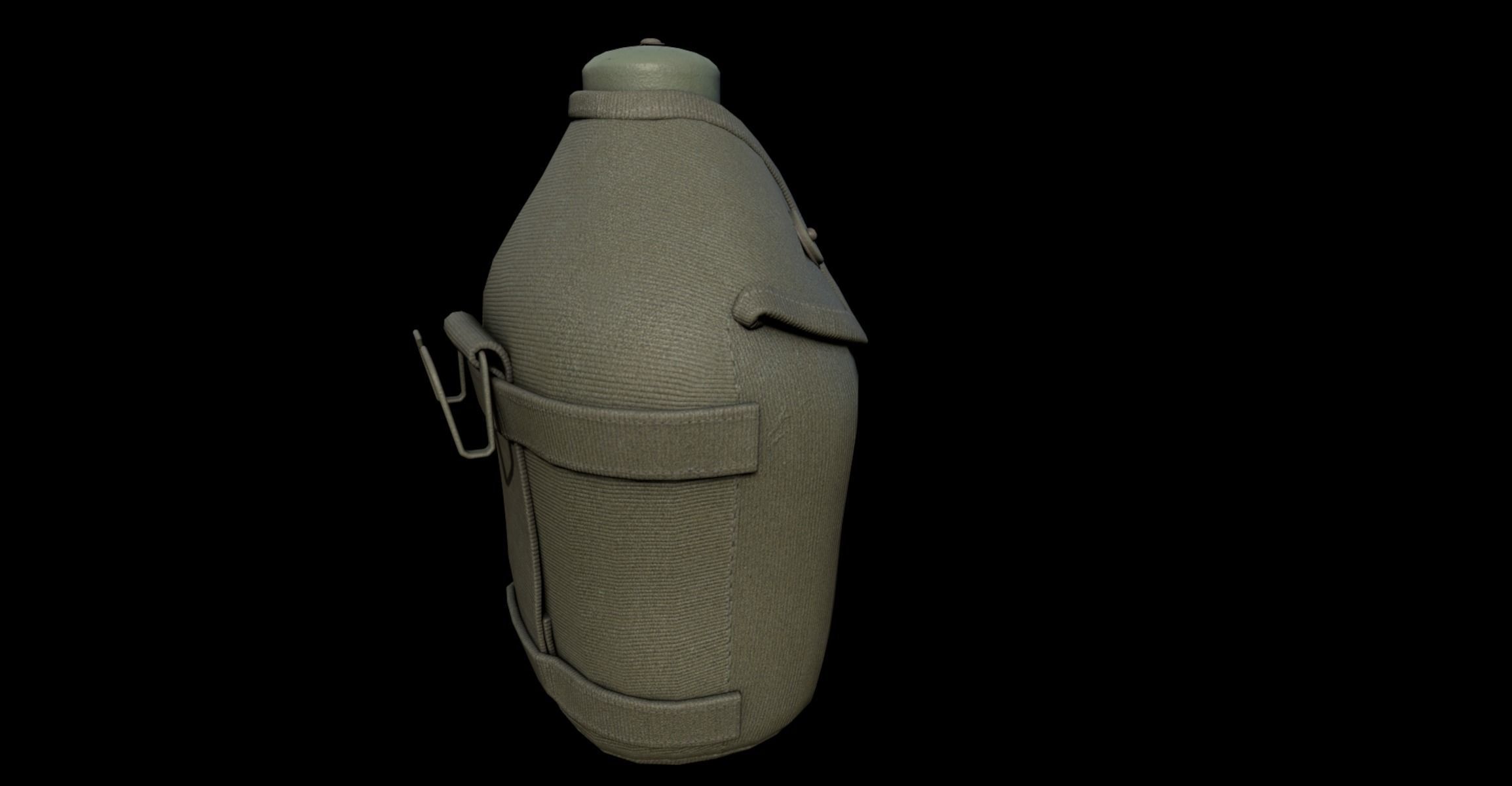 Army Water Bottle 3D model_3