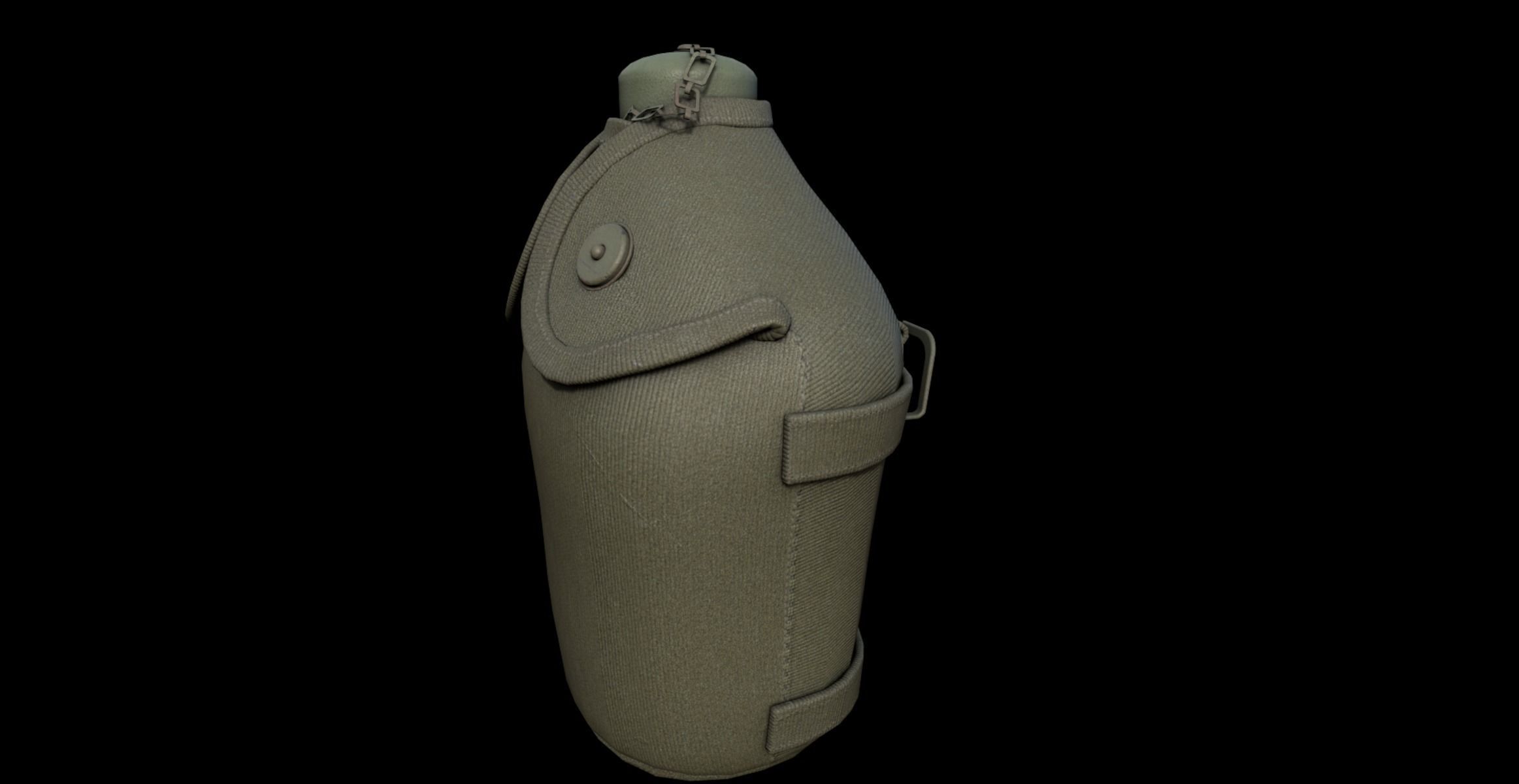 Army Water Bottle 3D model_2