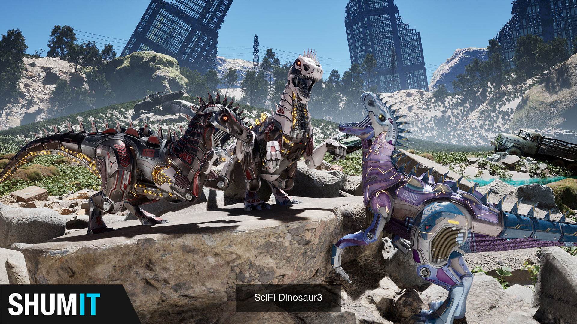 Sci-Fi Dinosaurs Pack 3D Model Collection_13