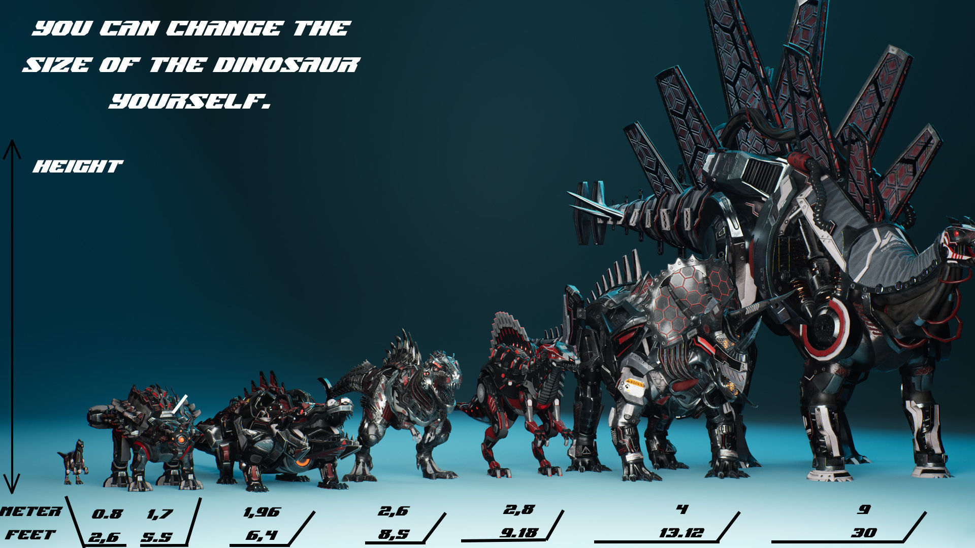 Sci-Fi Dinosaurs Pack 3D Model Collection_14