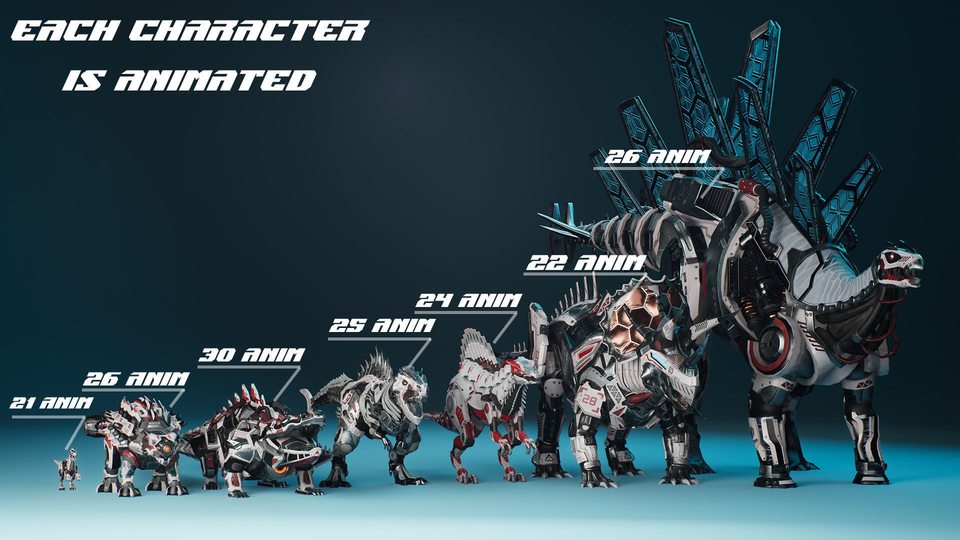 Sci-Fi Dinosaurs Pack 3D Model Collection_12