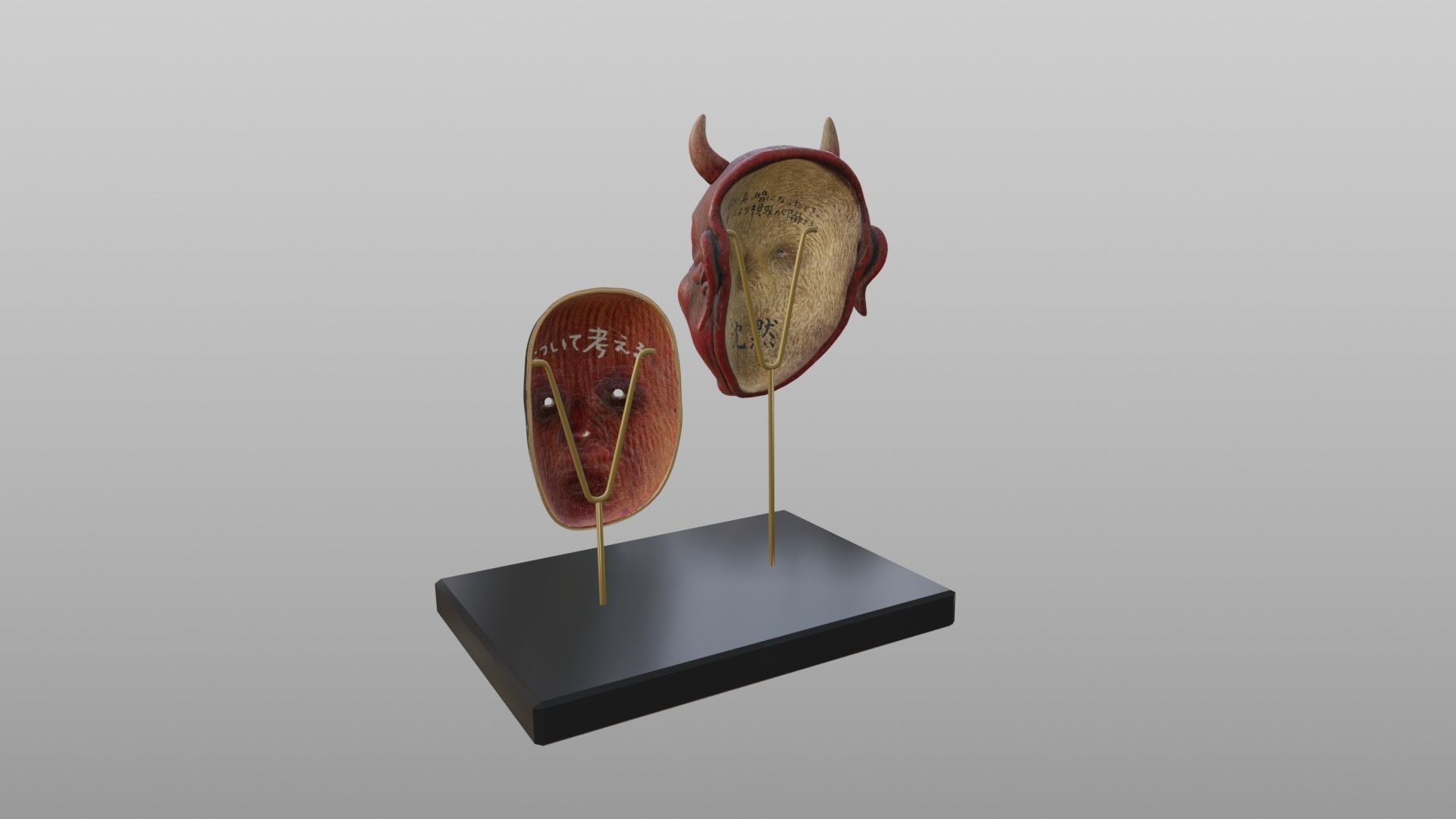 Japanese Devil Mask 3D model_4