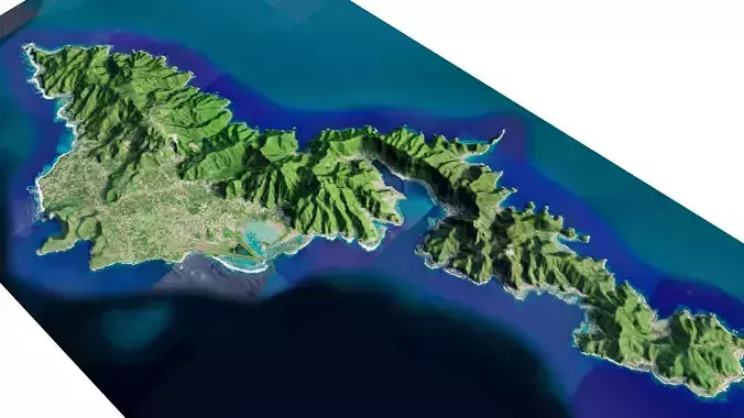 Tutuila Island 3d model terrain