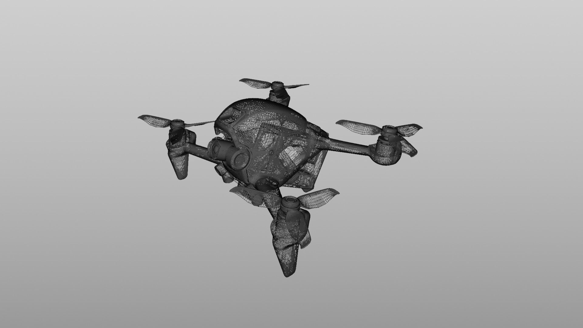 Carbon Fiber Drone 3D model_9