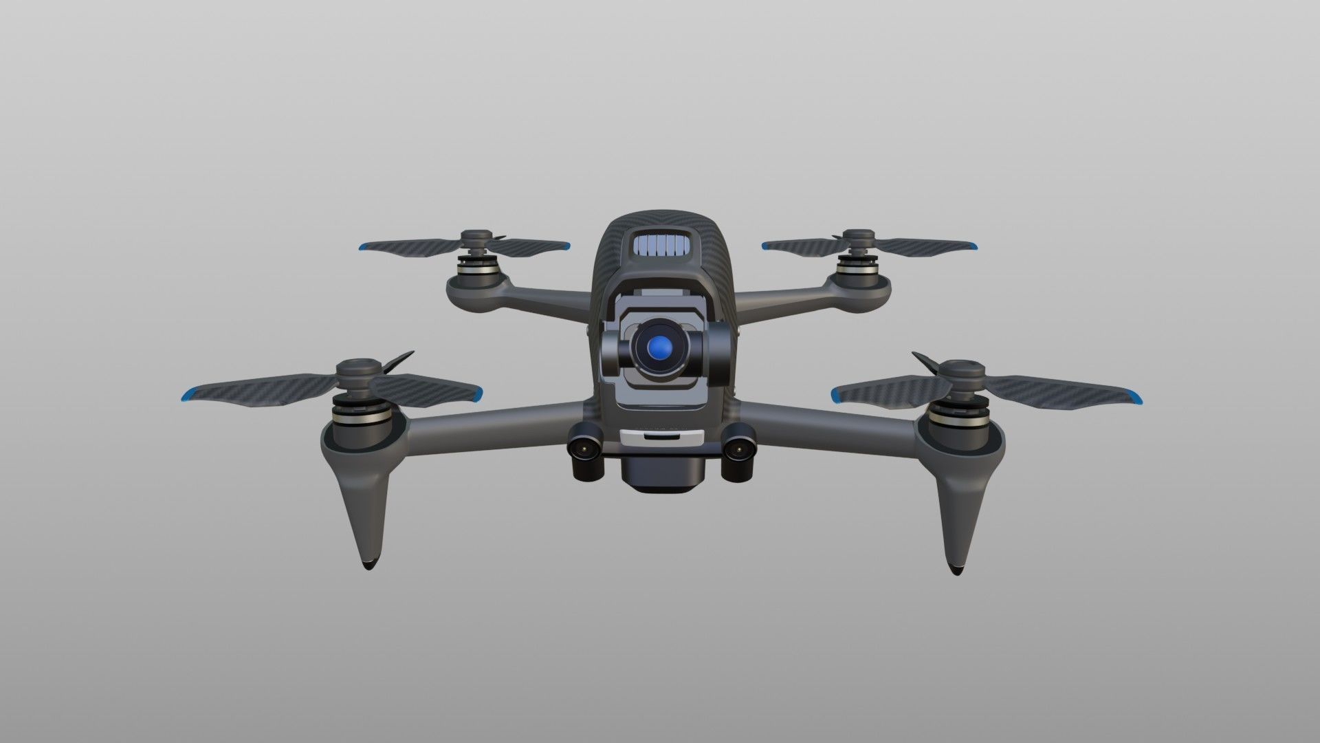Carbon Fiber Drone 3D model_2