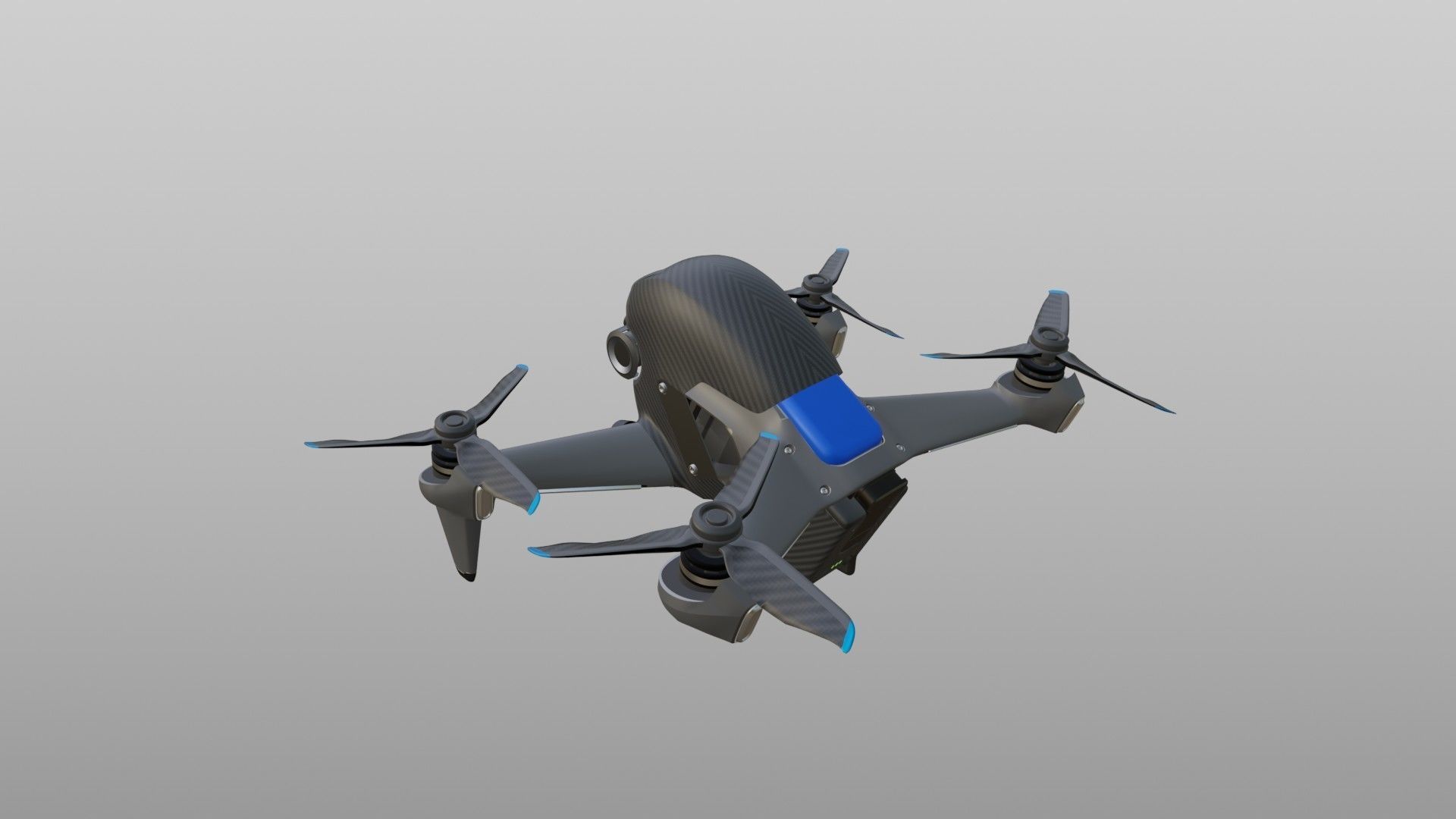 Carbon Fiber Drone 3D model_3