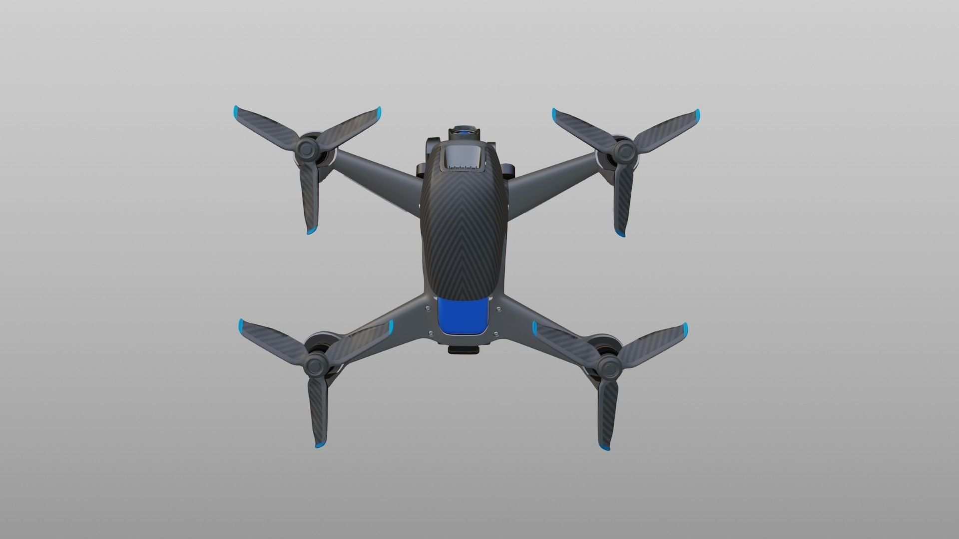 Carbon Fiber Drone 3D model_7