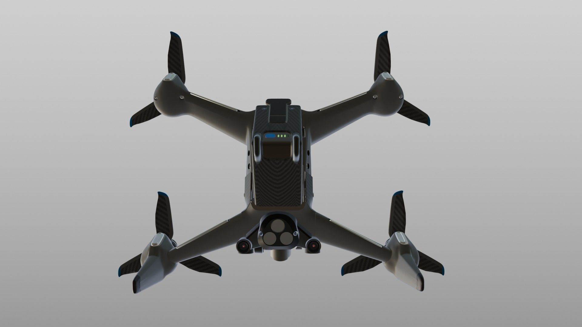 Carbon Fiber Drone 3D model_6