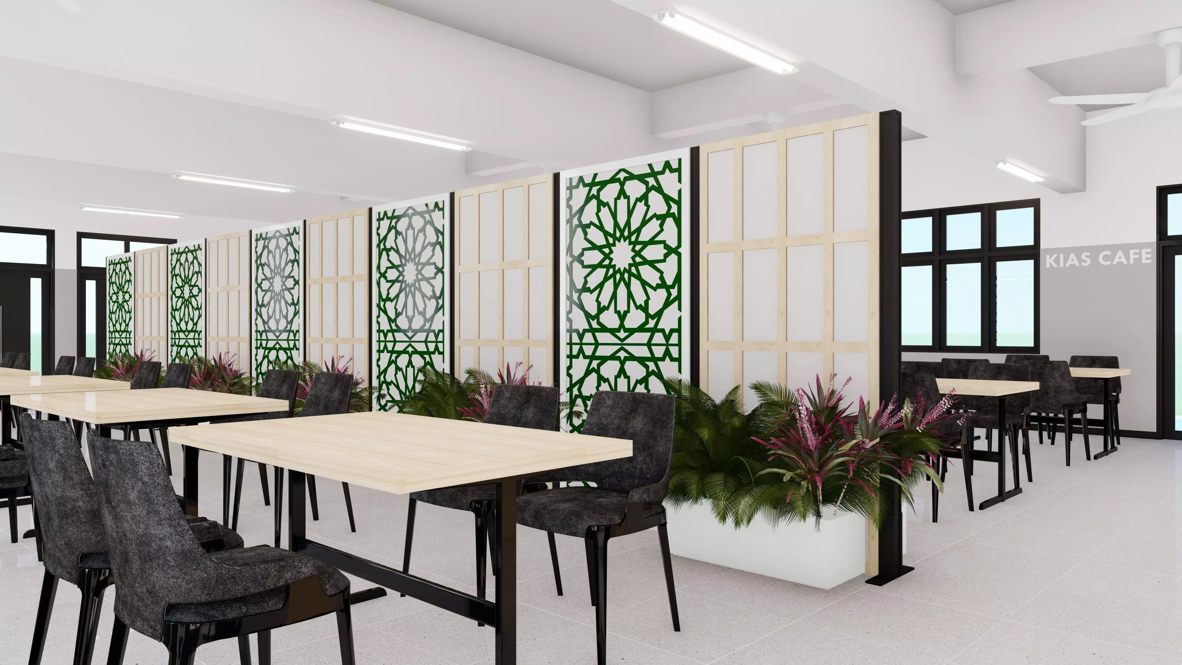 Dining Hall Dormitory 3D model_0