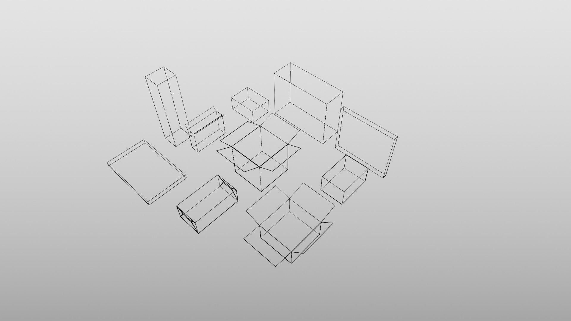 Cardboard Boxes 3D model_6