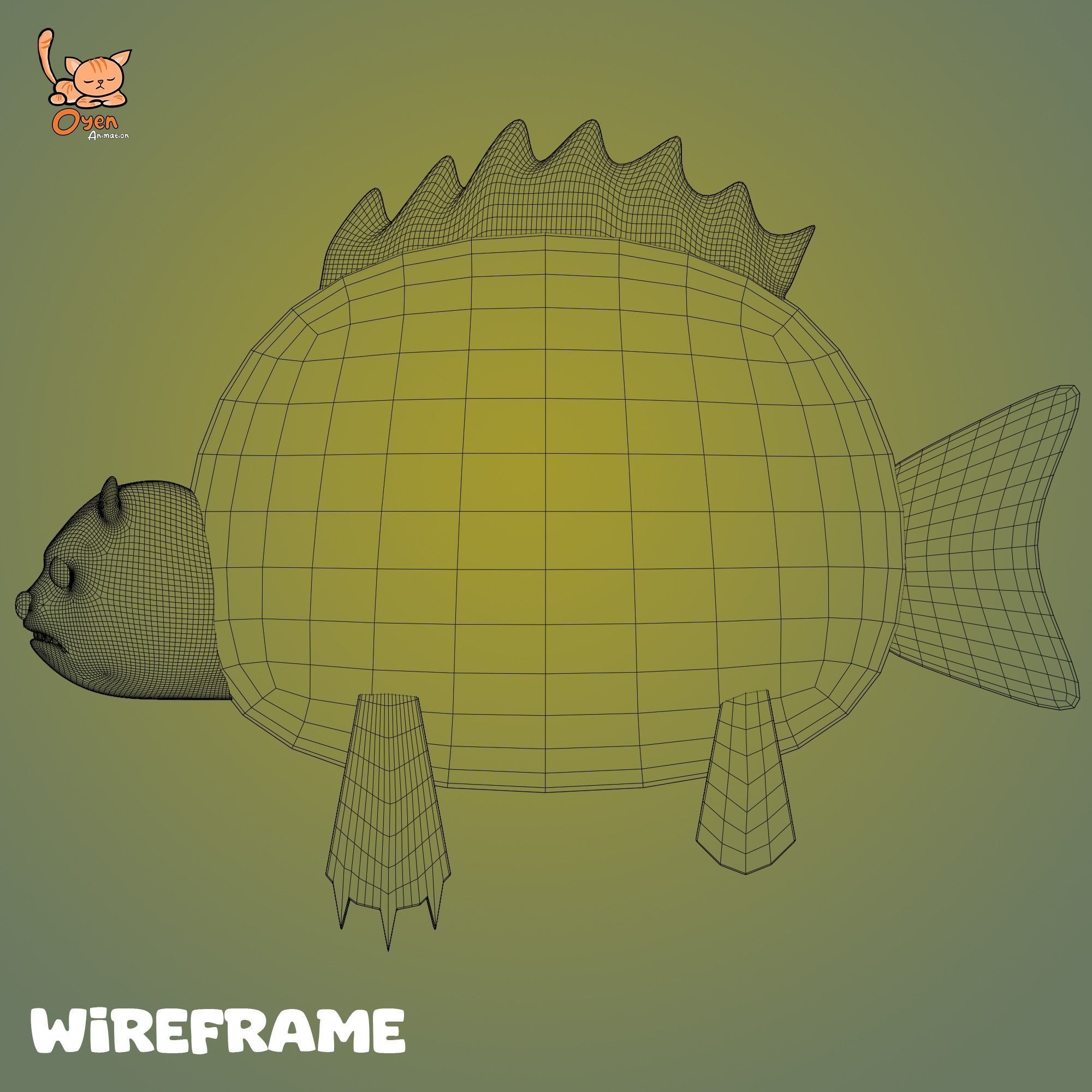 Sea Bear Spongebob Squarepants Low-poly 3D model_14
