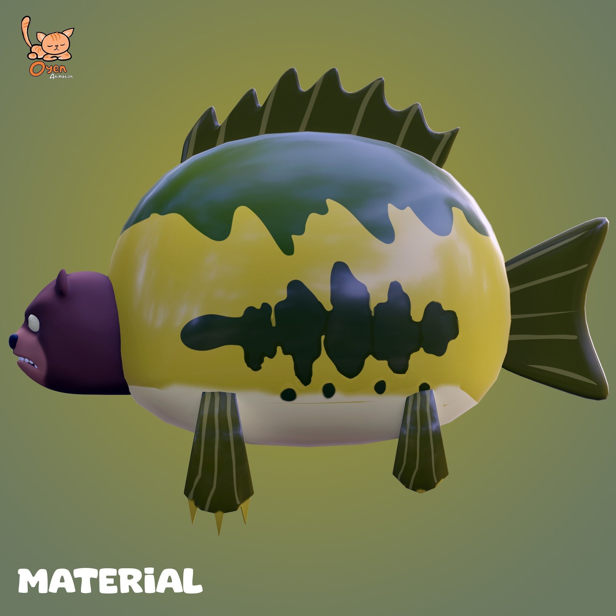 Sea Bear Spongebob Squarepants Low-poly 3D model_5