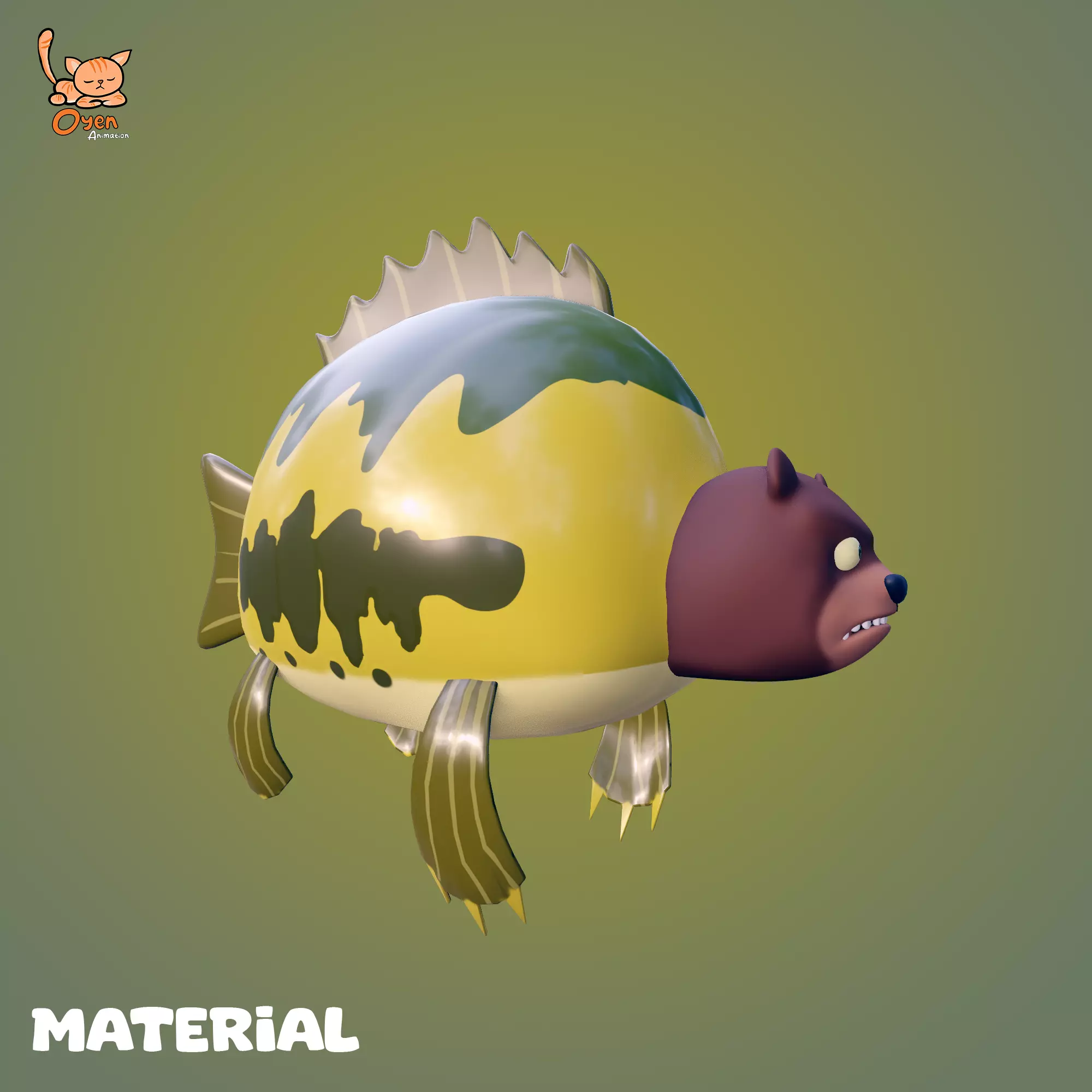 Sea Bear Spongebob Squarepants Low-poly 3D model_0