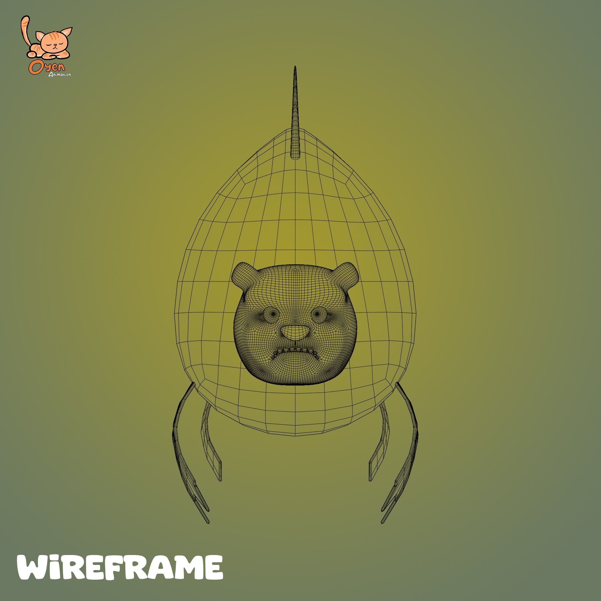 Sea Bear Spongebob Squarepants Low-poly 3D model_10