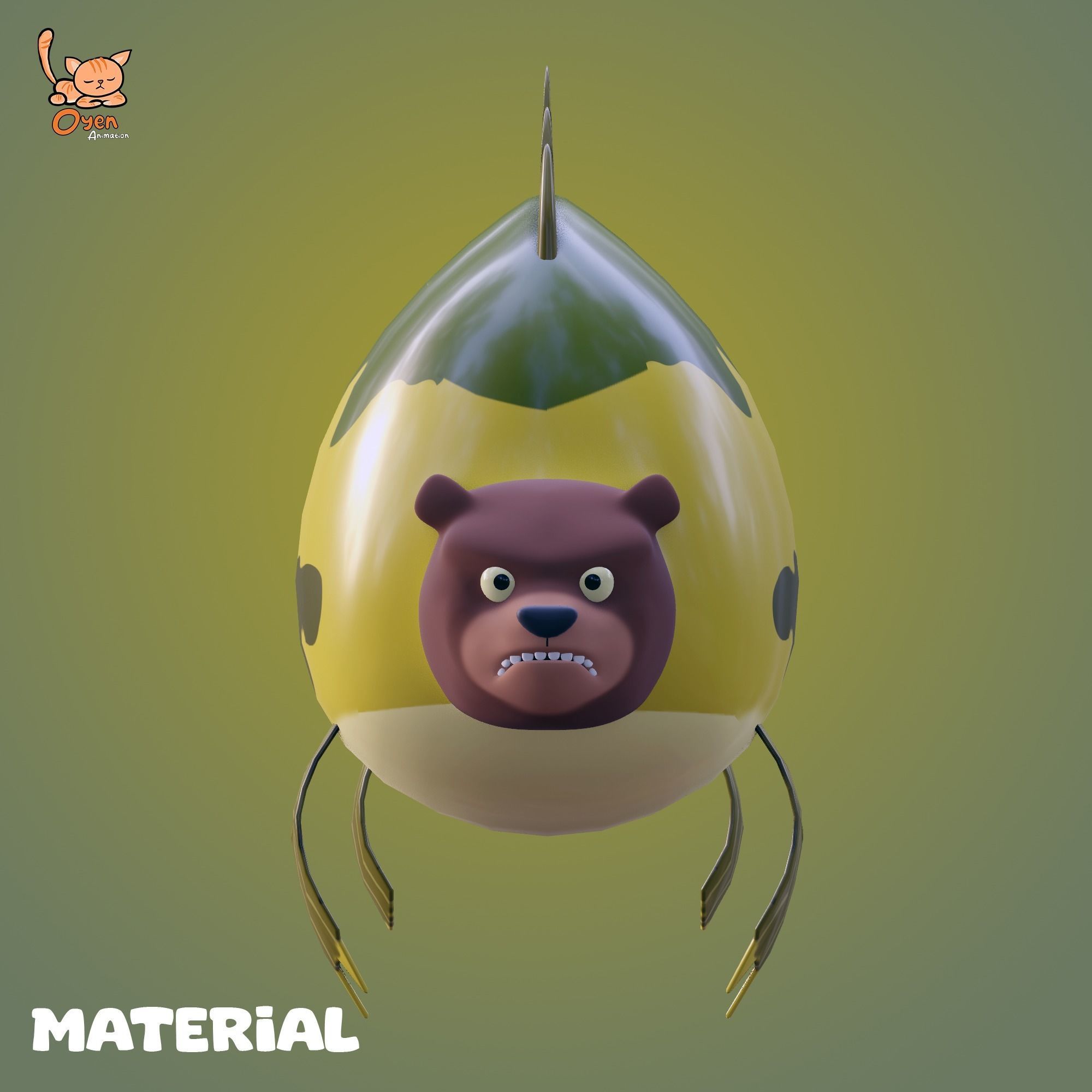 Sea Bear Spongebob Squarepants Low-poly 3D model_2
