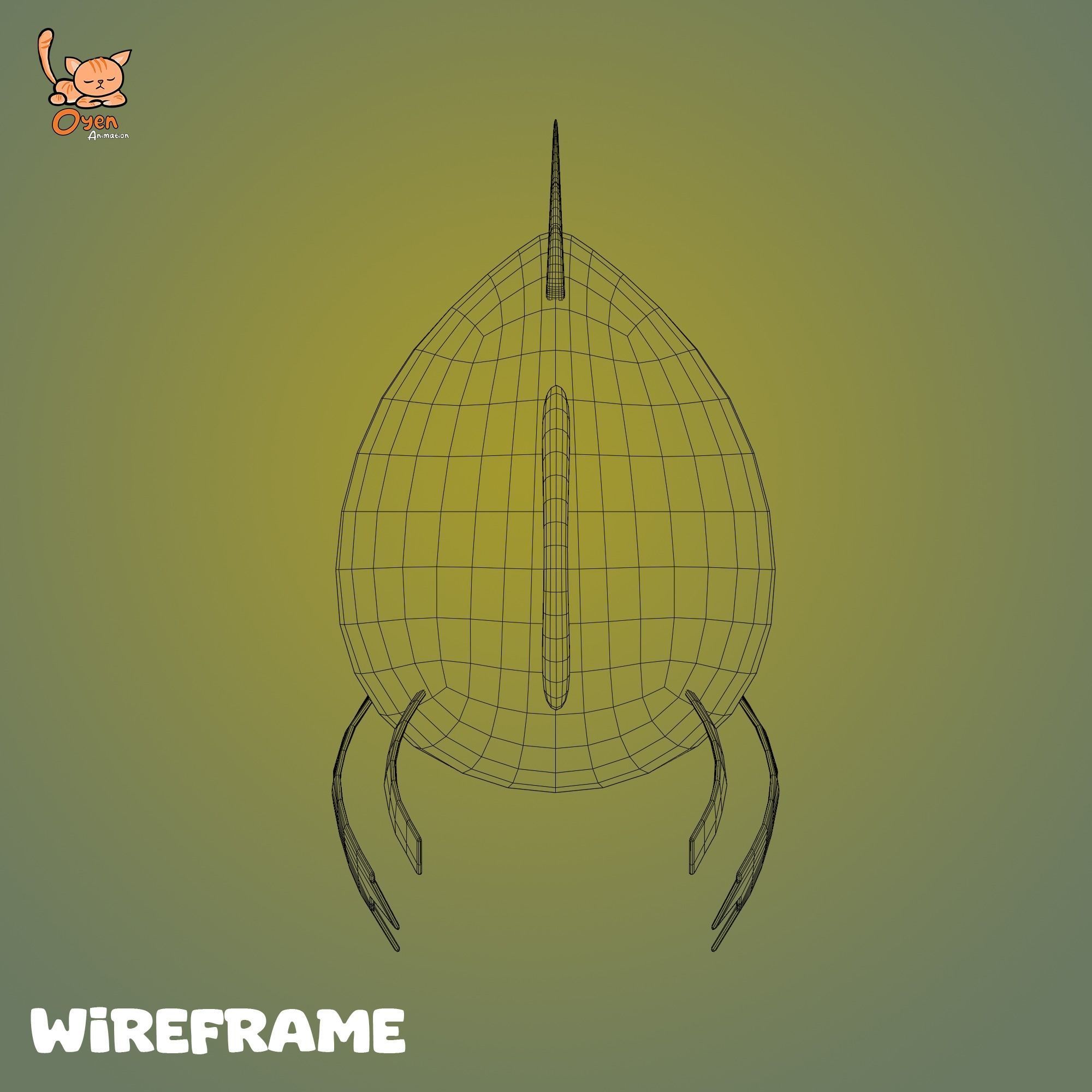 Sea Bear Spongebob Squarepants Low-poly 3D model_12