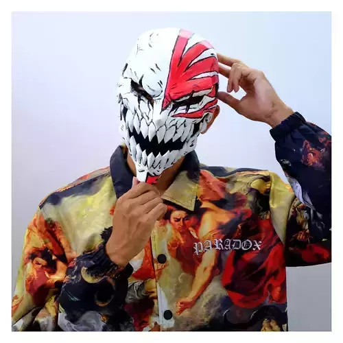 Bleach Ichigo Hollow Mask - Movable Jaw - Anime Cosplay 3D print model